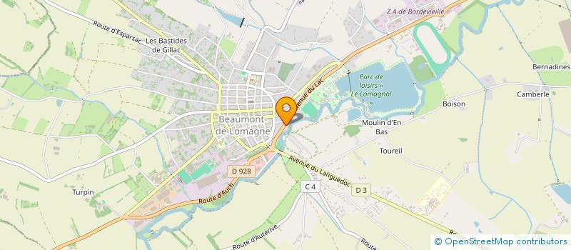 localisation de l'entreprise AUBERGE DE LA GIMONE  MARSAC