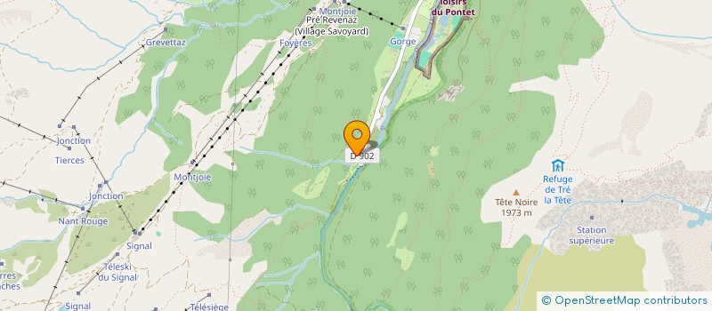 localisation de l'entreprise AUBERGE DE LA GORGE  LES CONTAMINES-MONTJOIE