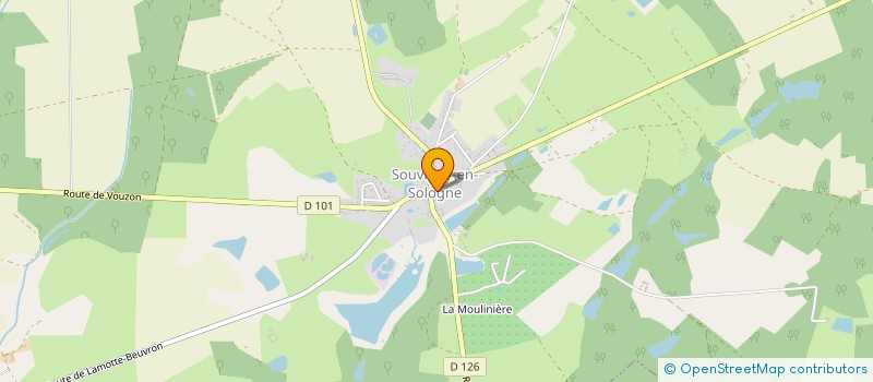 localisation de l'entreprise AUBERGE DE LA GRANGE AUX OIES  SOUVIGNY-EN-SOLOGNE