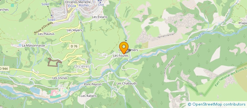 localisation de l'entreprise AUBERGE DE LA JABIORE à ORCIERES