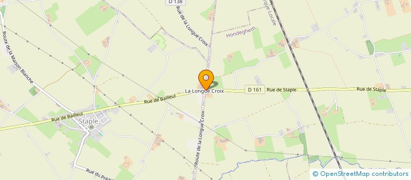localisation de l'entreprise AUBERGE DE LA LONGUE CROIX à HONDEGHEM