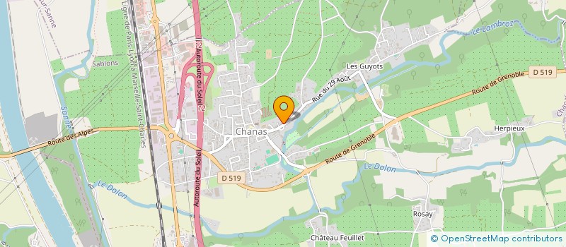 localisation de l'entreprise AUBERGE DE LA PLACE  AGNIN