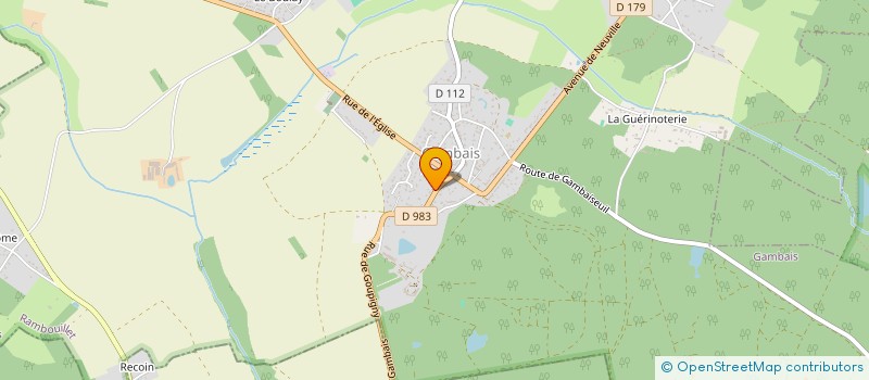 localisation de l'entreprise AUBERGE DE LA POULE FAISANE  GAMBAIS