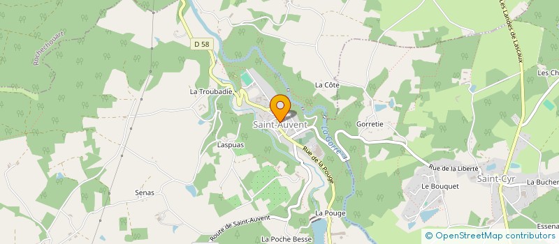 localisation de l'entreprise AUBERGE DE LA VALLEE DE LA GORRE  SAINT-AUVENT