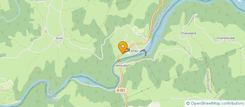 localisation de l'entreprise AUBERGE DE LANAU à NEUVEGLISE-SUR-TRUYERE