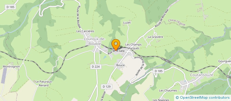 localisation de l'entreprise AUBERGE DE LOUROUX  LOUROUX-DE-BOUBLE