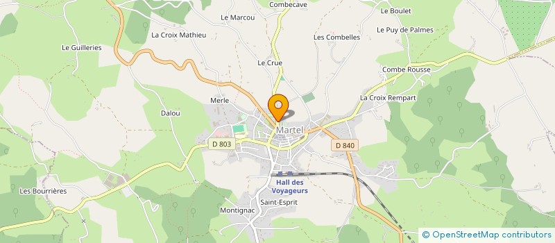 localisation de l'entreprise AUBERGE DES 7 TOURS  MARTEL