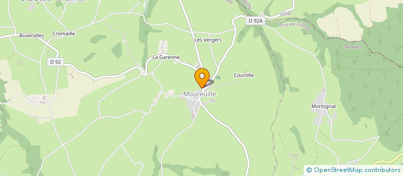 localisation de l'entreprise AUBERGE DES COMBRAILLES  MOUREUILLE