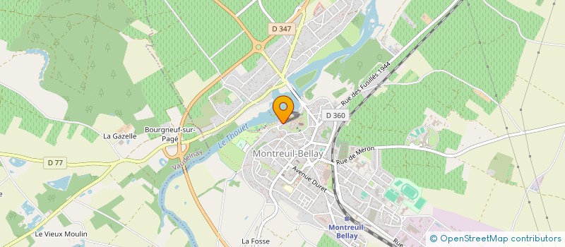 localisation de l'entreprise AUBERGE DES ISLES  MONTREUIL-BELLAY