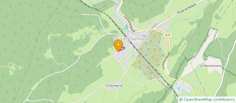 localisation de l'entreprise AUBERGE DU BERGER  VAUX-ET-CHANTEGRUE