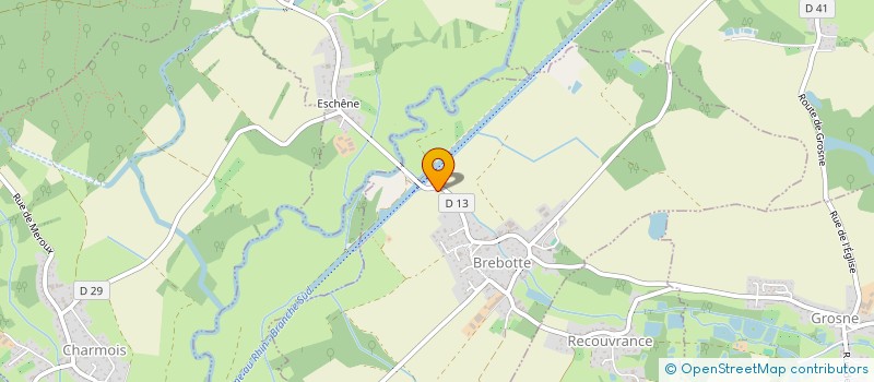 localisation de l'entreprise AUBERGE DU CANAL à BREBOTTE