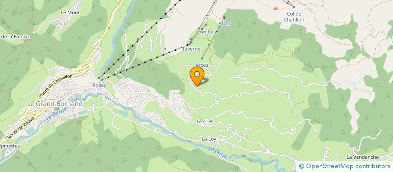 localisation de l'entreprise AUBERGE DU CROIX  LE GRAND-BORNAND