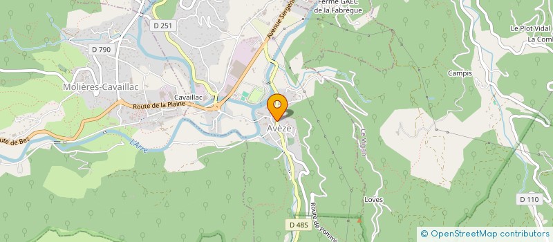 localisation de l'entreprise AUBERGE DU MAS DE COCAGNE  AVEZE