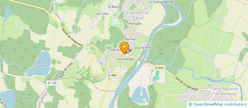 localisation de l'entreprise AUBERGE DU PONT DE GEVRIEUX à CHATILLON-LA-PALUD