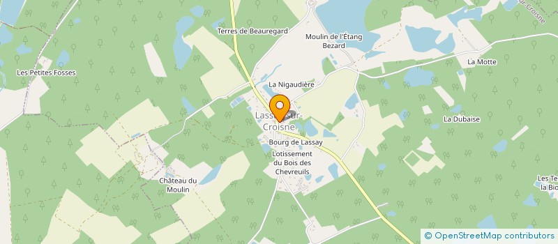 localisation de l'entreprise AUBERGE DU PRIEURE  LASSAY-SUR-CROISNE