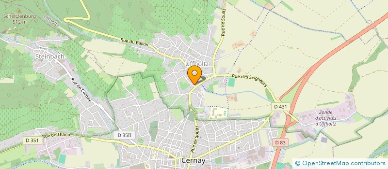 localisation de l'entreprise AUBERGE DU RELAIS  UFFHOLTZ