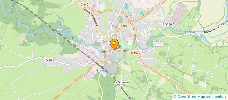 localisation de l'entreprise AUBERGE DU ROULAGE à GRAMAT