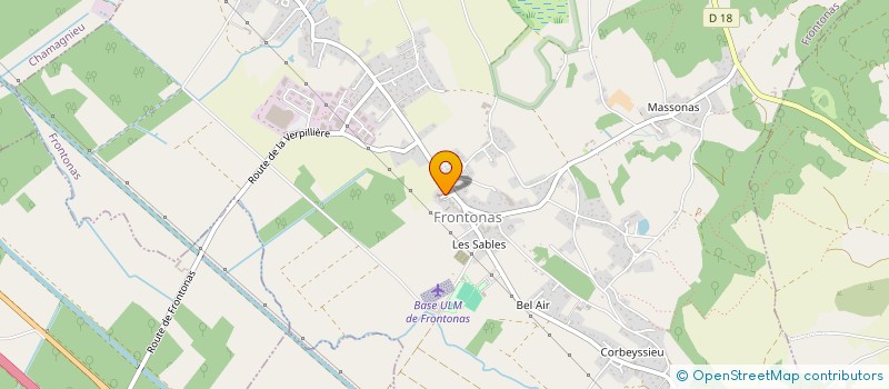 localisation de l'entreprise AUBERGE DU RU  FRONTONAS