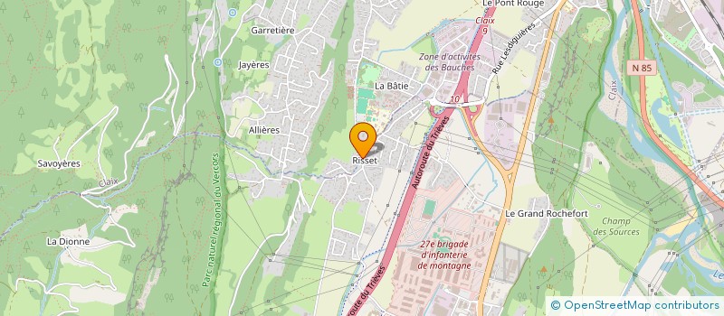 localisation de l'entreprise AUBERGE DU VAL D'ALLIERES  CLAIX