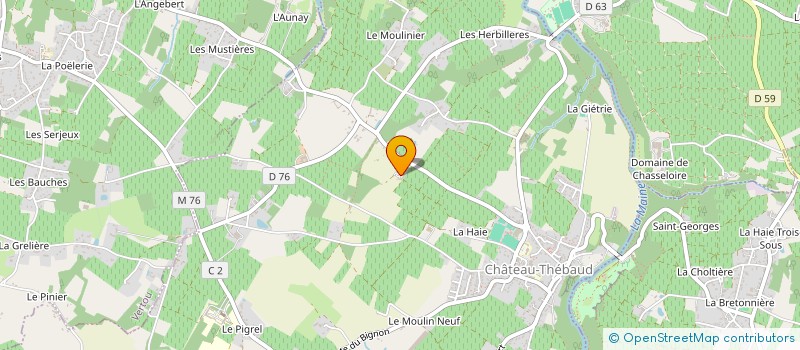localisation de l'entreprise AUBERGE LA GAILLOTIERE à CHATEAU-THEBAUD