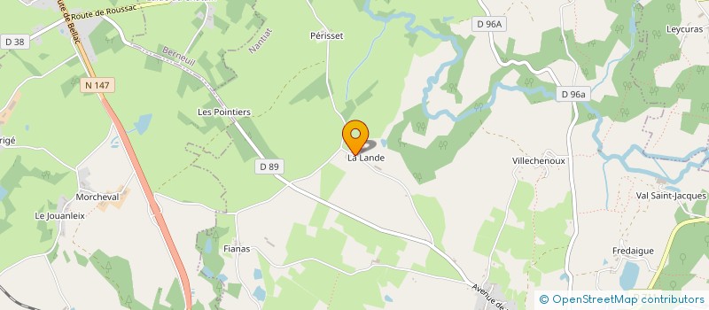 localisation de l'entreprise AUBERGE LA LANDE DE TAILLAC  CHAMBORET