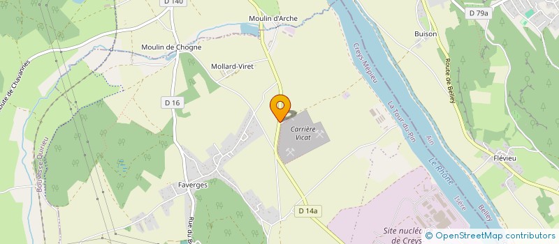 localisation de l'entreprise AUBERGE LE COURAY JOSEPH DUBOIS SA  CREYS-MEPIEU