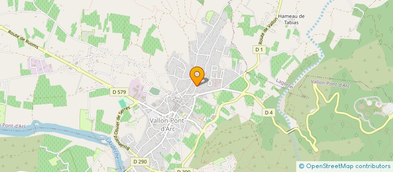 localisation de l'entreprise AUBERGE LE FLAMME'S  VALLON PONT D'ARC