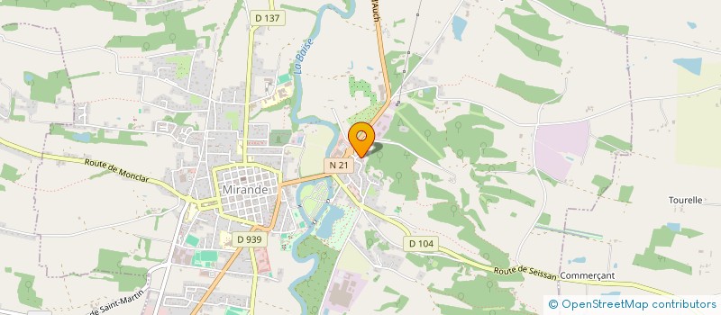 localisation de l'entreprise AUBERGE LE PATOIS  MIRANDE