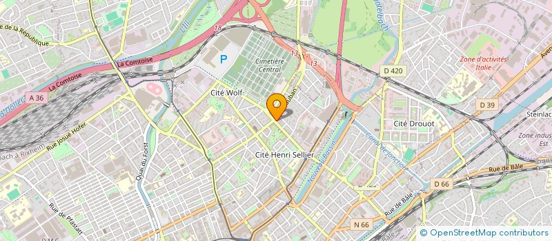 localisation de l'entreprise AUBERGE LEFEBVRE  MULHOUSE