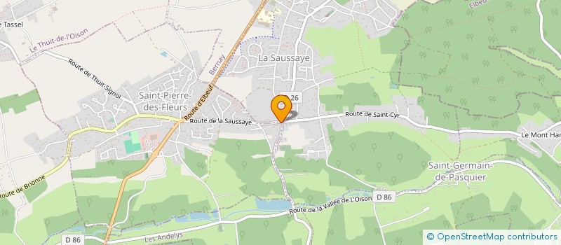 localisation de l'entreprise AUBERGE MANOIR DES SAULES  LA SAUSSAYE