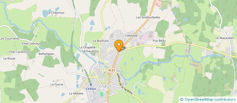 localisation de l'entreprise AUBERGE RICHARD COEUR DE LION à CHALUS