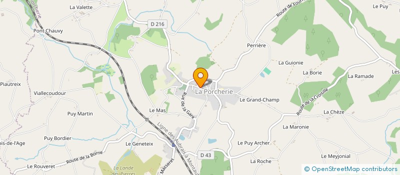 localisation de l'entreprise AUBERGE SAINT ROCH 87 à LA PORCHERIE