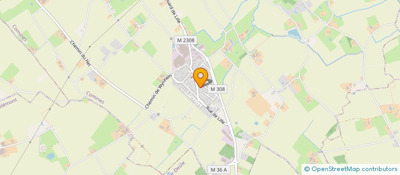 localisation de l'entreprise AUBERGE SAINT VALENTIN  COMINES