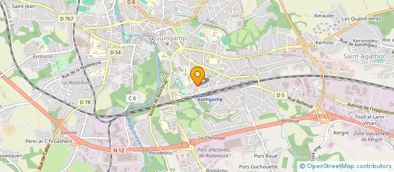 localisation de l'entreprise AUBERGE TI'GOUSKET à GUINGAMP
