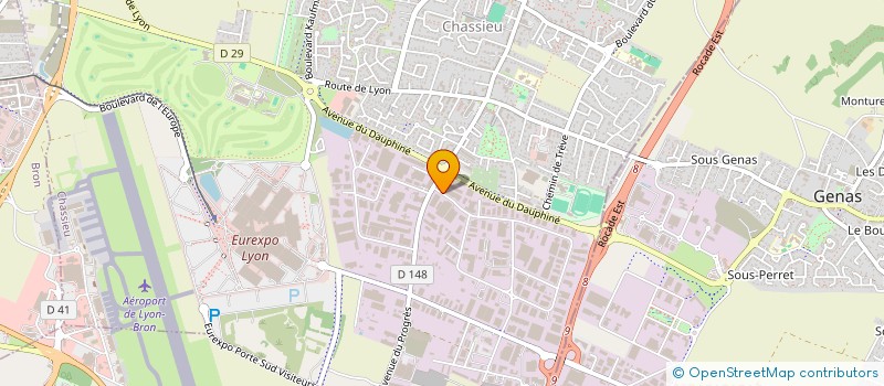 localisation de l'entreprise AUBERGER à CHASSIEU