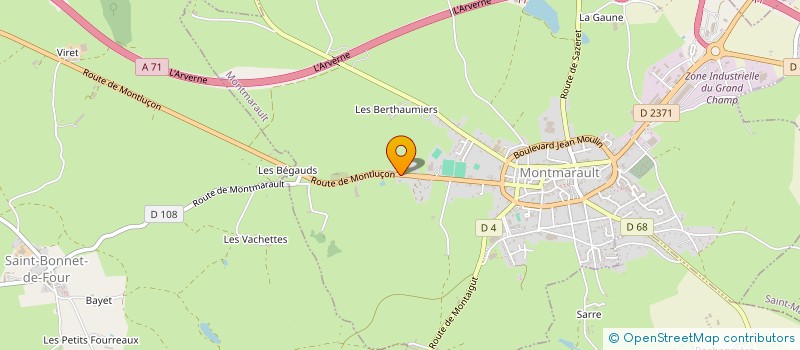 localisation de l'entreprise AUBERGER VINCENT MENUISERIE  MONTMARAULT