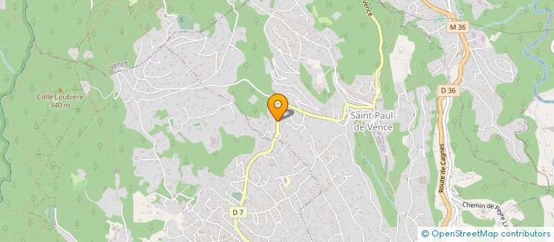 localisation de l'entreprise AUBERGO DOU SOULEU à SAINT-PAUL-DE-VENCE