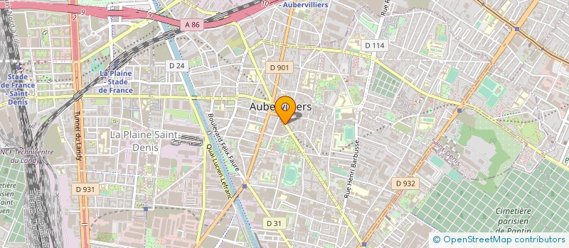 localisation de l'entreprise AUBERSERVICE  AUBERVILLIERS