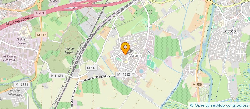 localisation de l'entreprise AUBERT à LATTES