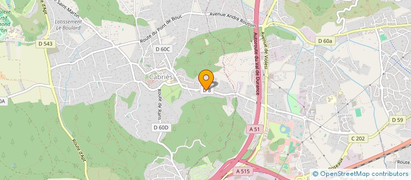 localisation de l'entreprise AUBERT CLIMATISATION ELEC AUTOMATISMES  CABRIES