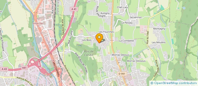 localisation de l'entreprise AUBERT EXPERTISES à CHAMBERY