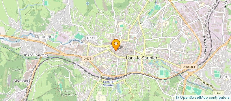 localisation de l'entreprise AUBERT GISCARD 1 à LONS-LE-SAUNIER