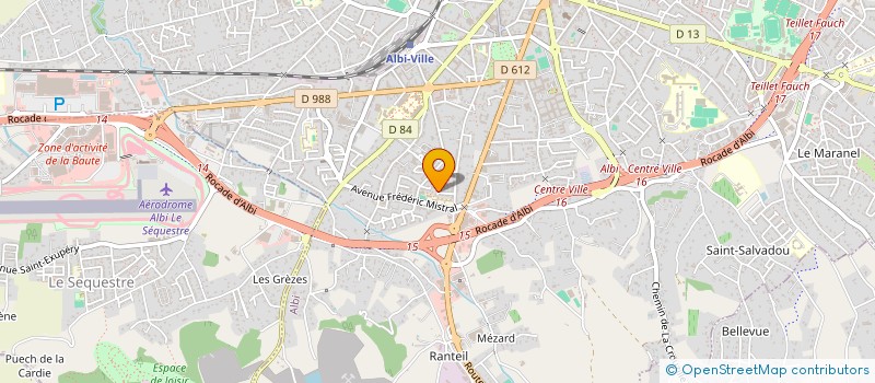 localisation de l'entreprise AUBERT PEINTURE à ALBI