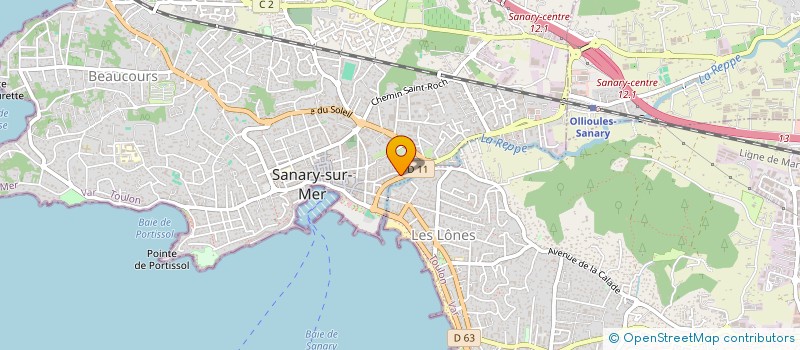 localisation de l'entreprise AUBERT PIERRE & PROULT MARC à SANARY-SUR-MER