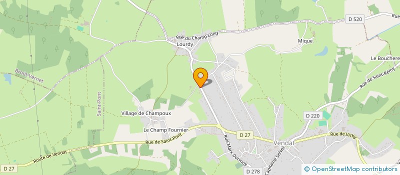 localisation de l'entreprise AUBERT PRO à VENDAT