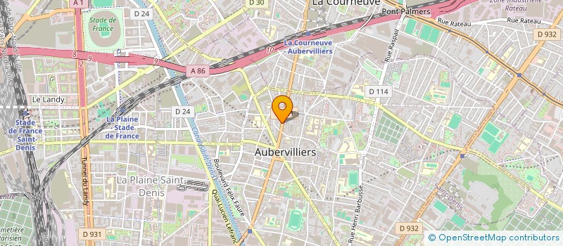localisation de l'entreprise AUBERVILLIERS FUNERAIRE MARBRERIE à AUBERVILLIERS
