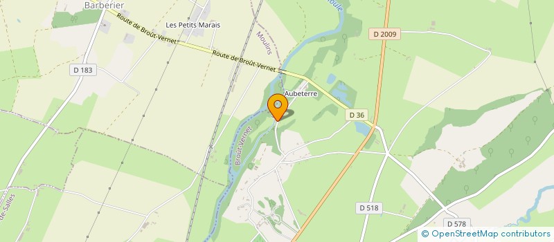 localisation de l'entreprise AUBETERRE ENERGIE à BROUT-VERNET