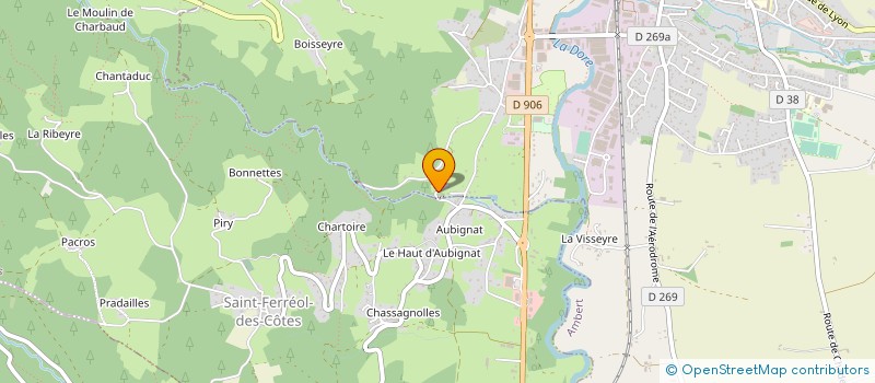 localisation de l'entreprise AUBIGNAT BIEF  AMBERT