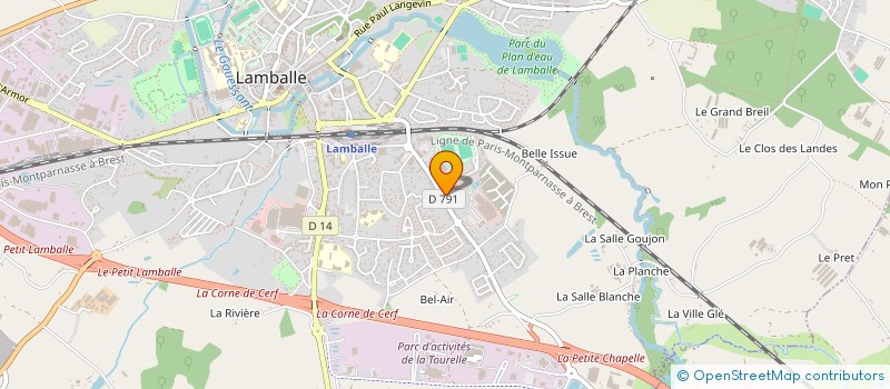 localisation de l'entreprise AUBIGNI  LAMBALLE-ARMOR