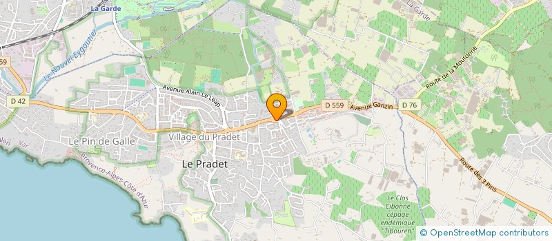 localisation de l'entreprise AUBIN  LE PRADET